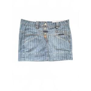 Marithe Francois Girbaud Pinstripe Y2K Denim Skirt - 31